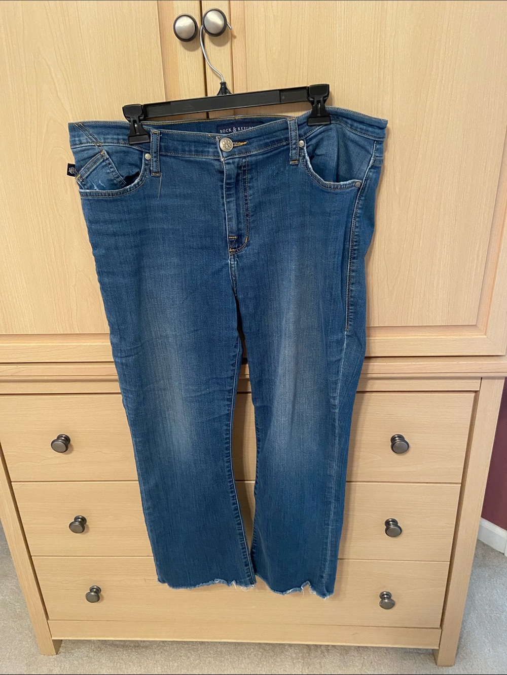 Rock & Republic Medium Blue Straight-Leg Jeans